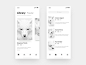 A Album of Painting app design design white clean app ui