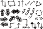 儿童手绘卡通粉笔涂鸦箭头黑板报透明免抠电子素材PNG图案AI矢量 (5)