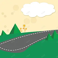 扁平马路草坪云朵主图背景 背景 设计图片 免费下载 页面网页 平面电商 创意素材