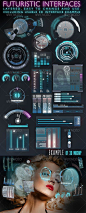Futuristic Interface (HUD) design template - one of the most downloaded files