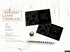 抽象 线条 简易 modern Business Card 名片设计卡片名片平面设计