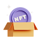 NFT 发件箱 3D 插图