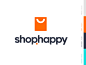 shop.happy vector mark website app identity branding illustration logo icon