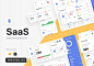 SaaS项目的app和网页界面设计模板 图标icon 