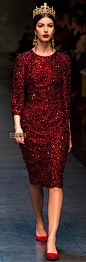 Dolce & Gabanna Fall Winter 2013-14 - the beading on this collection is a-freaking-mazing.