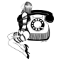 Waiting for your call : All illustrations are hand drawn by Henn Kim.