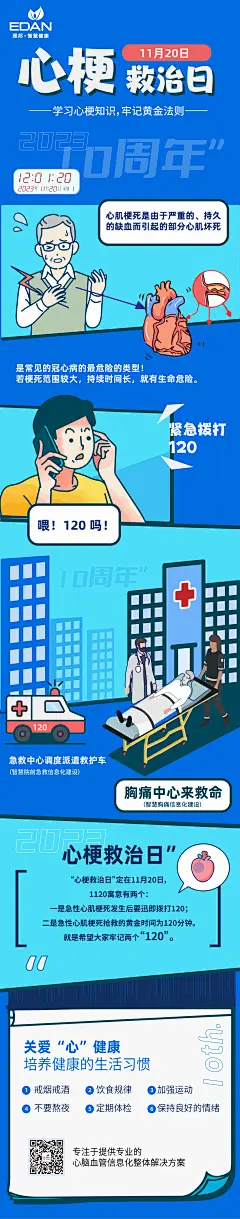 心梗救治日海报-志设网-zs9.com