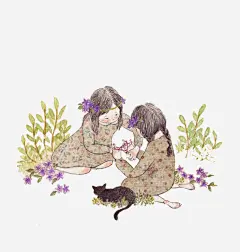 做游戏的小女孩插画免抠素材_新图网 https://ixintu.com 女孩 女孩插画 插画 游戏