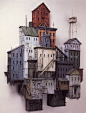 "Bunker Hill" - Michael McMillen, 1985 (miniature painted wood & metal wall construction)