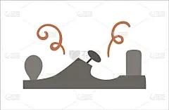 矢量平面图标。平面彩色工具插图。建筑，木匠设备为卡片，海报或传单设计。木工，修理服务或工艺车间的概念