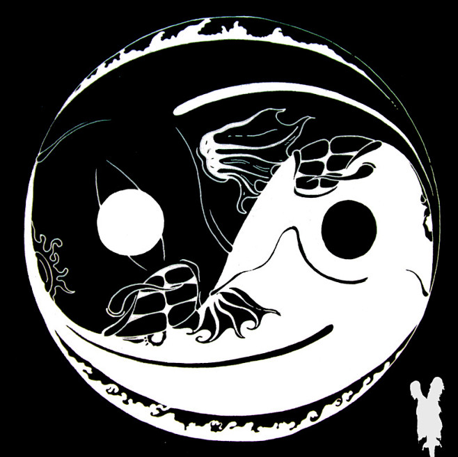 祸害  的插画 黑白鱼