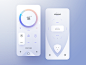Smart Home Center minimalistic design light uix home smart presets button menu playlist switcher conditioner wheel ui app