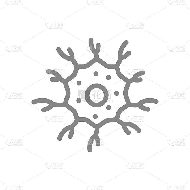 神经元行图标。健康神经细胞符号
