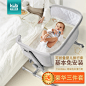 KUB可优比可折叠便携式婴儿床多功能床边床新生儿睡床防吐奶bb床-tmall.com天猫