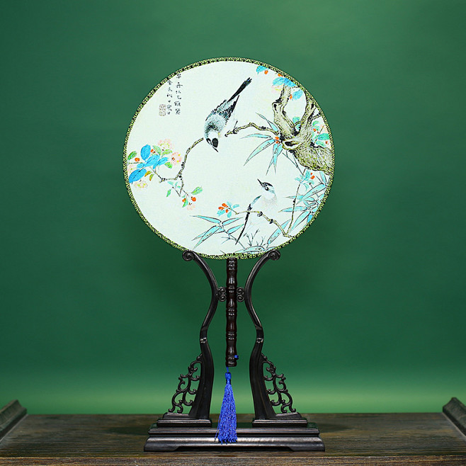 老阊门古典扇子圆扇古风团扇中国风宫扇演出舞蹈扇汉服女旗袍古装淘宝