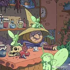 插画丨奇幻美妙的异世界幻想！吉卜力风和美漫风的结合大概就是这样了！ : 60万插画师共同关注→插画与品牌设计