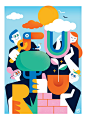 Advertising  colors design humanrights ILLUSTRATION  Illustrator lettering peaople poster social