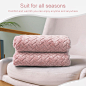 Amazon.com: Exclusivo Mezcla Pink Fleece Throw Blanket for Couch and Bed, 50x70 Inches Soft Cozy 3D Decorative Jacquard Flannel Blankets, Lightweight Fuzzy Plush Warm Throws for All Seasons : Home & Kitchen