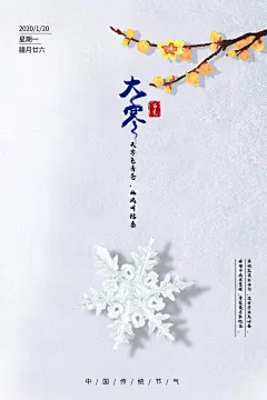 24节气传统节气大寒节气海报