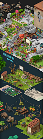 Isometric 3D Game Sprites – Manor Cafe :: Behance