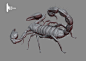 Scorpion, Vitali Ivanov : I was tasked to create a dangerous looking black scorpion. As reference I used emperor scorpion mainly for the body and the large pedipalps in combination with fat–tailed scorpion tail to make it more interesting (in nature they 