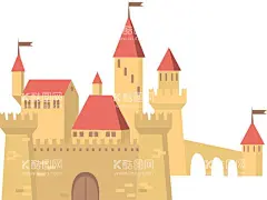 城堡免抠图  - 源文件下载【酷图网】城堡免抠图,城堡,卡通,手绘,简单
