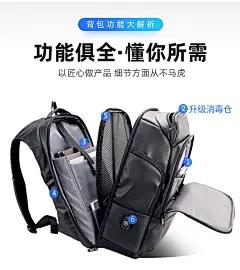 瑞士SWICKY瑞驰商务双肩包男大容量15.6英寸17.3电脑背包出差臭氧消毒杀菌旅行包多功能 黑色【容量同比20吋拉杆箱 70%的人选择】【图片 价格 品牌 报价】-京东