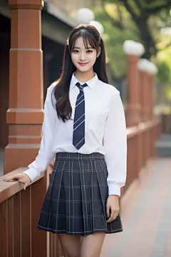 AI数字艺术肖像人物校服图片-众图网