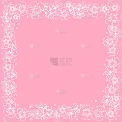华丽的,轮廓,白色,正方形,边框,请柬,浪漫,婚礼,花,问候