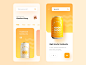 Kombucha gradient product light typography app minimal modern interactive design ui layout clean