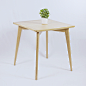 吱音一起咖啡桌/原创意现代简约日式白橡木家具小方桌餐台牌桌