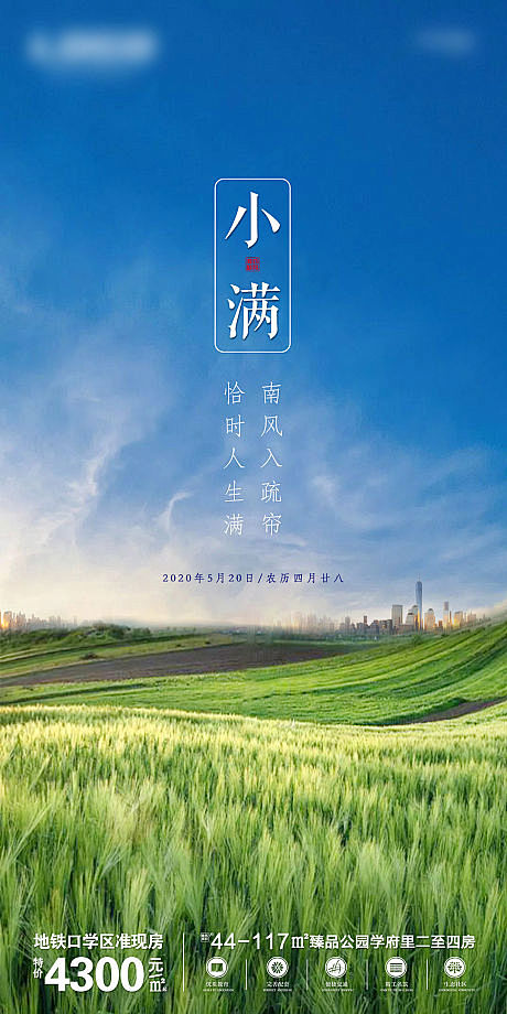 【源文件下载】 海报 房地产 小满 二十...