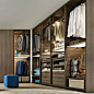 Gliss Quick Walk-in Closet System by Molteni & C with lighted shelving!: