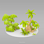 Cartoon Oasis Plants, Tihomir Nyagolov : Low Poly Cartoon plants: The source is FBX file and compatible with popular 3d software. Low Ploy: Palm and Trees range from about 500 tris and some of them reach about 1000 tris Small plants range from about 80 tr