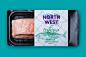 NORTN WEST fish 鱼类海鲜速冻冷藏食品素描鱼插画国外品牌产品包装设计参考分享欣