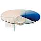 Color Dial Blue Table In Glass And Color Sublimated Glass