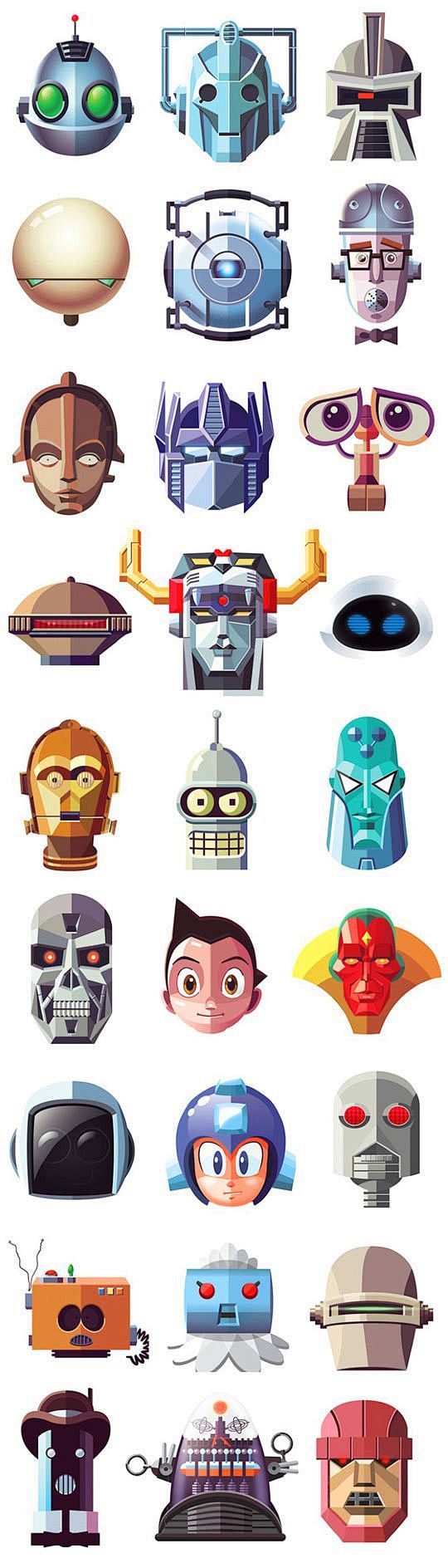 Famous robots…，机器人，机...