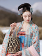 高定游园惊梦露华浓汉服女回归之作唐制对襟齐胸襦裙5米摆大袖衫-淘宝网