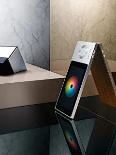 B&amp;O智能播放终端BeoSoundMoment@CES 2015
”音乐从物理媒介转向数字媒介，该设计旨在重新给听者找回音乐走向消逝的物性与触性(by B&amp;O’s global vice president, Kristine Marie Schmidt.)。“
正面为首创木质触控表面，反面为触控屏幕，独创PatternPlay智能播放算法，新交互方式ColorWheel播放控制，Deezer曲库接入，2015年一月底在欧洲发售，美洲销售时间待公布