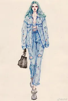 【时装插画师玄月手绘时装画作品】
玄月，新晋时尚插画师，北京服装学院服装与服饰设计专业本科毕业生。四岁苦练书法，研习工笔人物，后考入中央美术学院附中，多幅创作被选为留校作品。本科期间，开始将工笔技法融入时尚插画，探索手绘时尚插画的更多可能性。风格婉约多变，兼收并蓄，人物刻画细腻。曾为多本书籍绘制创意插画。并于在校期间积累了丰富的教学经验。曾担任国内多部电影、广告的人物造型设计师。有相当扎实的手绘功底，擅长彩铅、水彩等多种手绘时尚插画表现技法。玄月老师目前在左衽中圀北京总部任教。