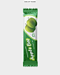 Glossy fruit bar packet mockup for product display