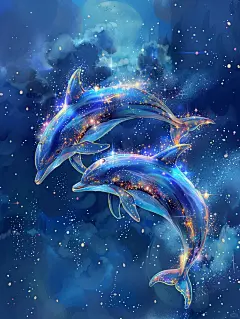 星空与海豚_1_AI画画的辛巴_来自小红书网页版