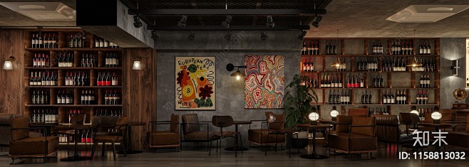 复古工业风酒吧3D模型下载【ID:115...