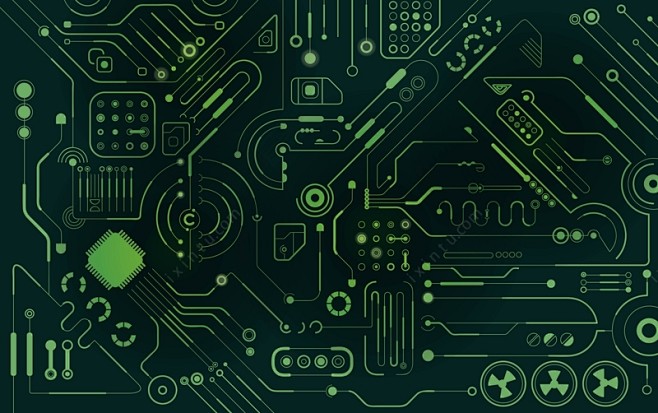商业 商务 电子 电路图 矢量 矢量图 科幻 科技 绿色 背景 荧光 质感
