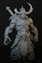 Demon warrior, Nu Eternity : Hi everyone. I recently finished Demon warrior ( Model )  Sculpt model in Zbrush. I created Displacement map / Normal map / UV from UV master and retopology in Zbrush for render Maya VRay. Designed and sculpted by Eternity NU