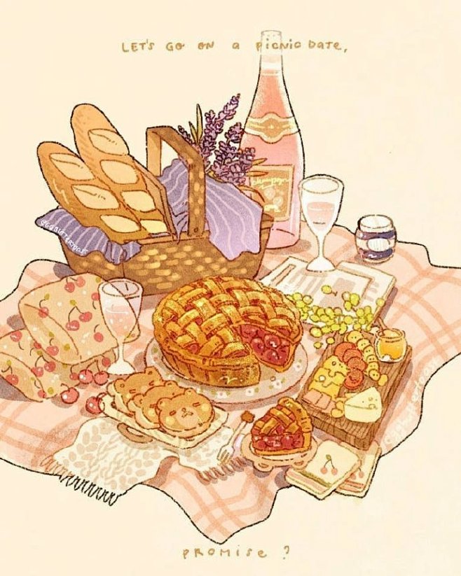 #插画艺术作品# 

治愈美食插画丨in...