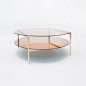 Duotone Circular Coffee Table | Brass / Rose | Lounge tables | Yield