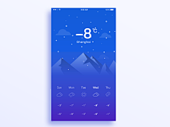 东坡·先生采集到天气 页面设计  UI