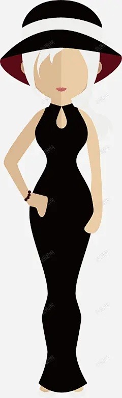 时尚的美女矢量图高清素材 png 页面网页 平面电商 创意素材 png素材
