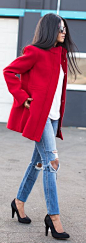 Red Taylor Coat by Walk In Wanderland